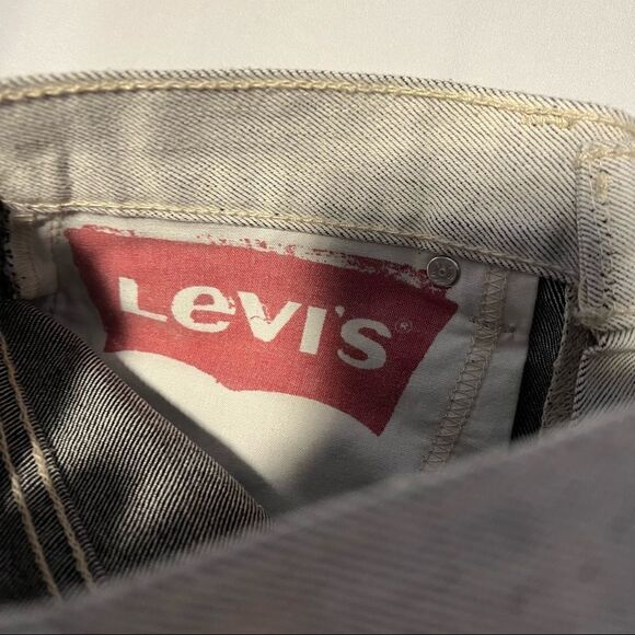 Mens Levi's 511 Skinny 30x30 Straight Leg Light Grey White Denim Jeans - Picture 4 of 9